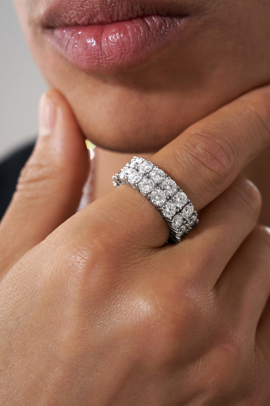 Double Row Statement Ring