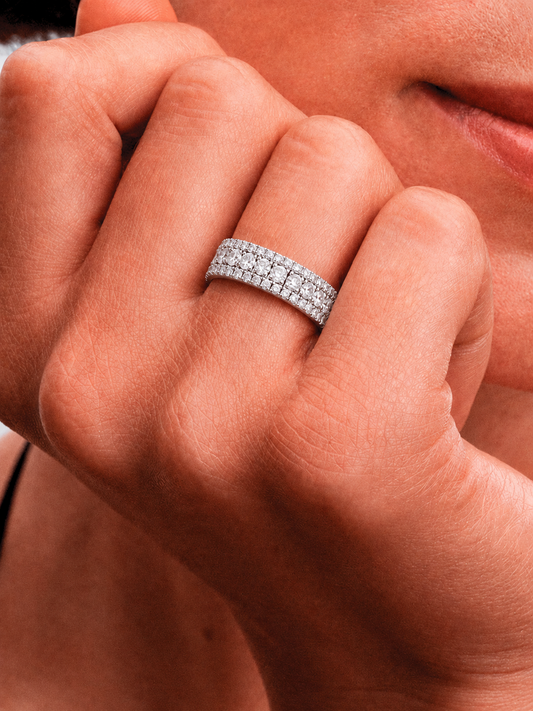 Triple Row Eternity Ring