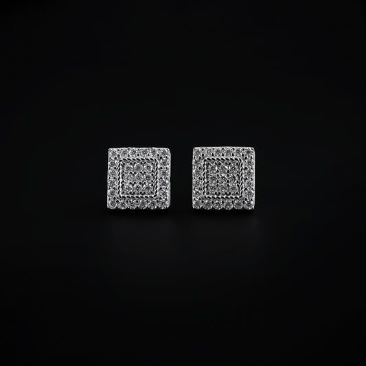 Square Halo Earrings