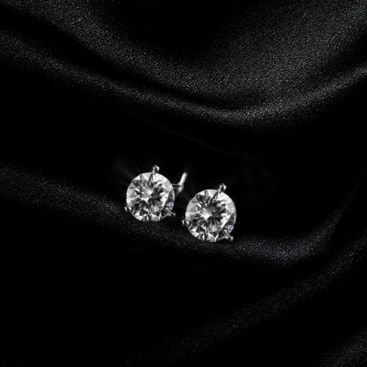 Round Brilliant 1ct Stud Earrings