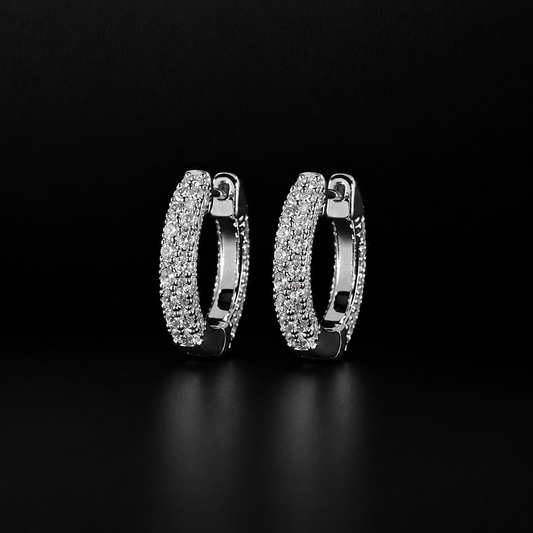 Pavé Hoop Earrings