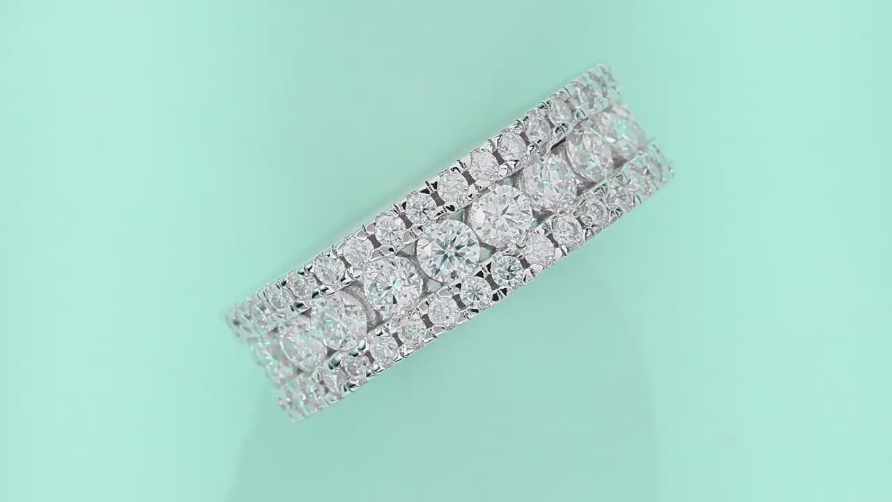 Triple Row Eternity Ring