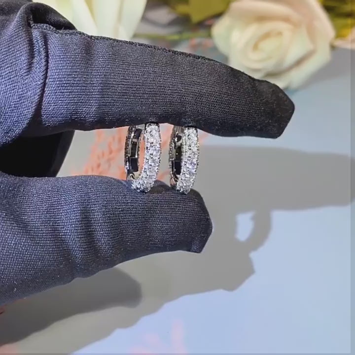 Pavé Hoop Earrings