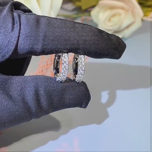 Pavé Hoop Earrings