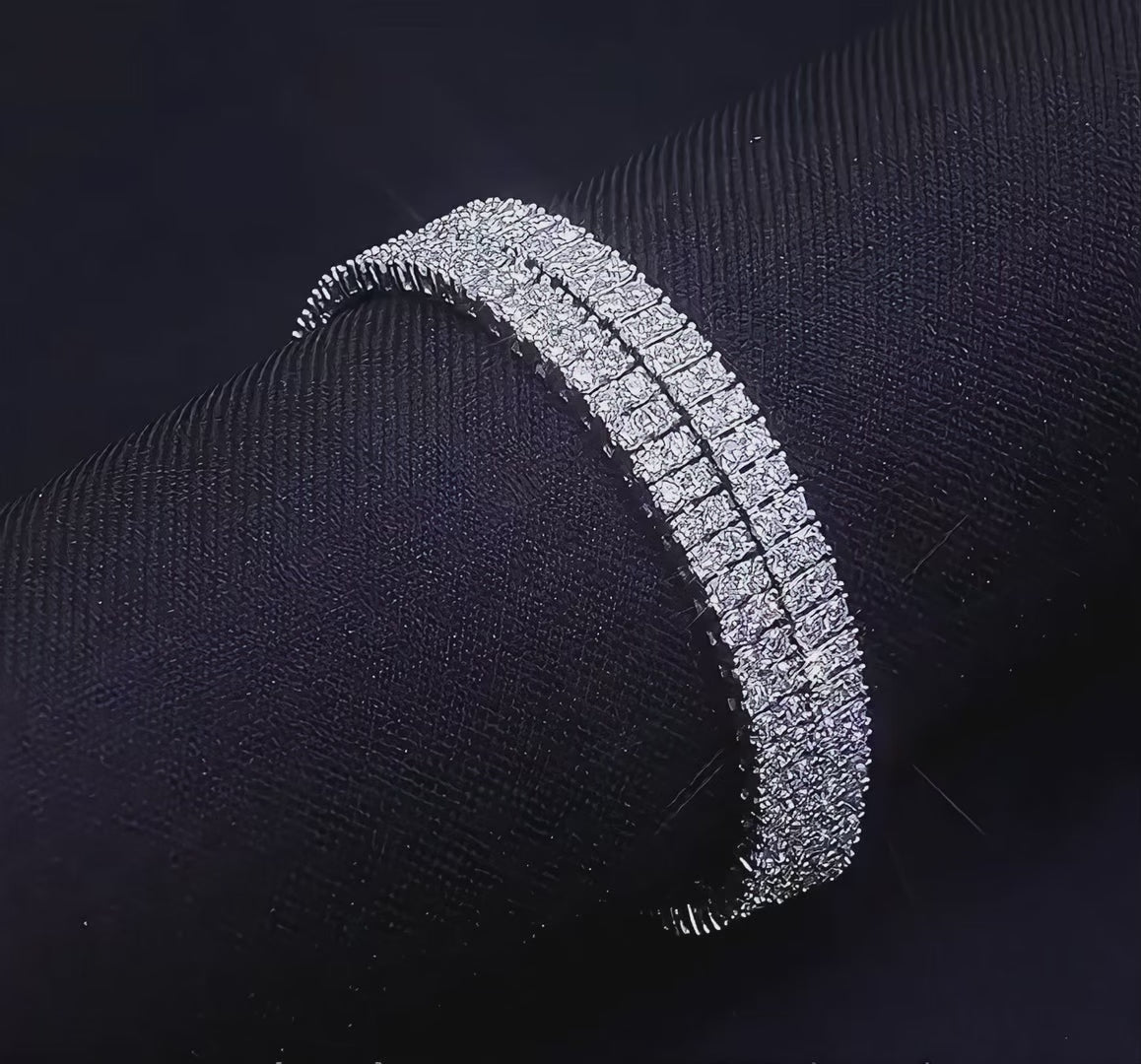 Triple Row Tennis Bracelet